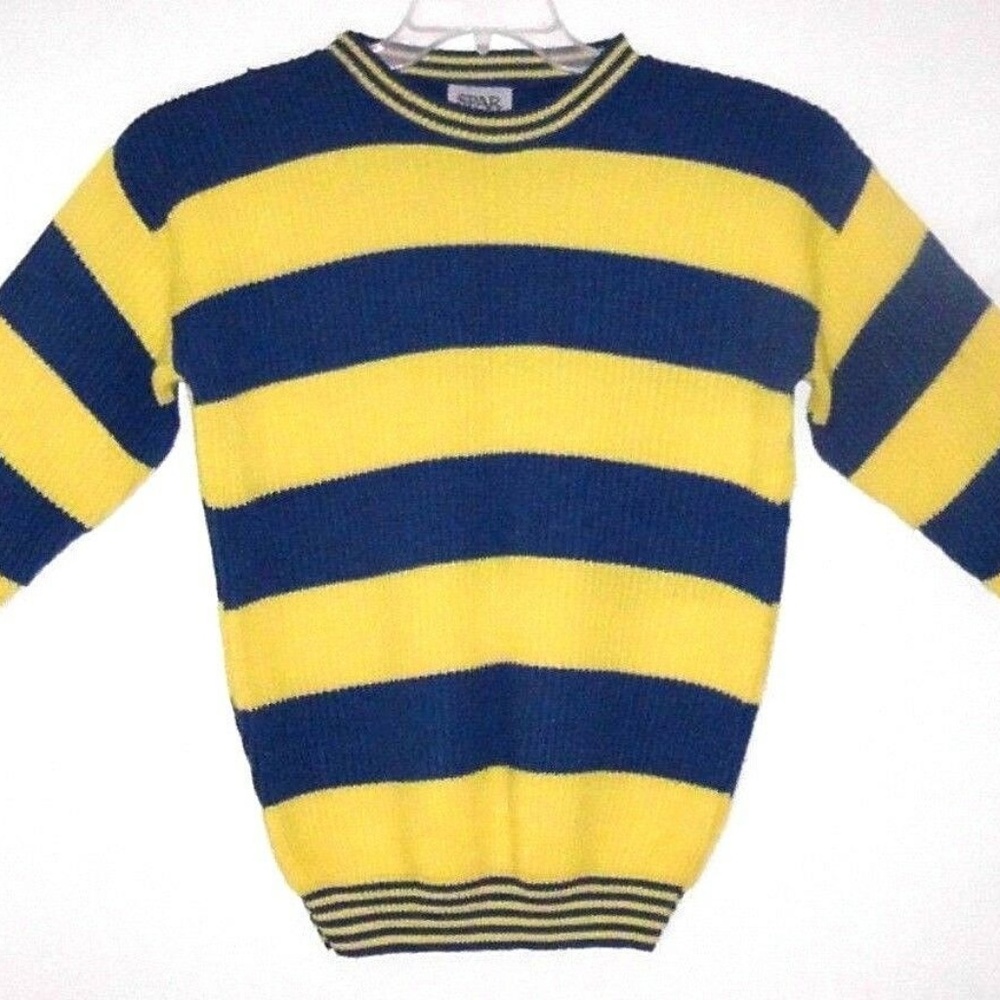 Vintage Striped Long Sleeves Thick Sweaters